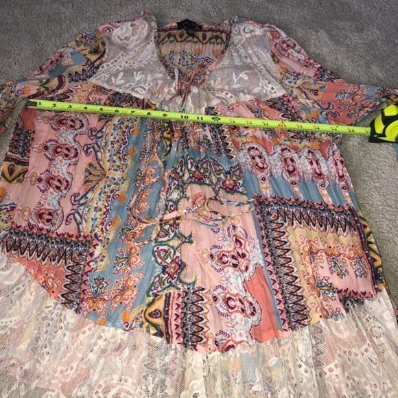 Melissa Paige Accordion Boho bohemian blouse‎ women’s large - Picture 5 of 16